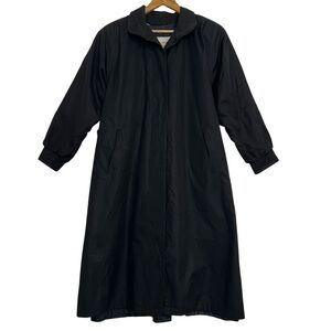 London Fog Black Vintage Trench Coat Removable Liner